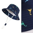 thumbnail image 4 of eileial Kids Sun Hat - Outdoor UPF 50+ Boys & Girls Wide Brim Kids Fishing, Hiking, Camping, Beach & Safari Hat,Navy 4-8 Years, 4 of 5