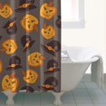 thumbnail image 4 of Halloween Pumpkins and Witch Hats Shower Curtain 36"x72" ,Bathroom Decorative Shower Curtains Set with 12 Hooks,Modern Waterproof Washable Shower Curtain, 4 of 6