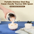 thumbnail image 2 of Homelife 500ML Soup Thermal Cup Insulated Vacuum Food Jar Wide Mouth Flask Leakproof Stainless Steel Lunch Container with Foldable Spoon Bowl Lid for School Office Hiking Picnics, 2 of 12