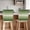 Green, variant on Navy Blue Ombre Chair Back Cover for Dining Room Set of 8, Gradient Navy Blue Woods Farmhouse Removable Kitchen Chair Slipcovers, Washable Seat Protector for Restaurant Party Banquet Wedding Décor