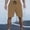 Khaki, variant on Men's Shorts with Pockets Cargo Big and Tall Solid Color Pocket Pants Bandage Elastic Waist Casual Fashionable Cargo Shorts