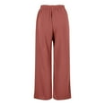 thumbnail image 4 of Krdevn Womens Pants - Women's Casual Pants High Waist Comfortable Trousers Long Loose Fit Daily Wear Spring Pure Color Tie Waist Elegant Stylish,Pants for Women,Size:XXL, 4 of 8