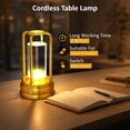 thumbnail image 5 of JIMIMORO Gold LED Cordless Table Lamp, 2000mAh Rechargeable, Touch Control, 3 Color Modes Stepless Dimming, Portable Indoor Outdoor, 5 of 7