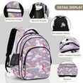 thumbnail image 4 of ALAZA Unicorns and Rainbows School Backpack Elementary Bag Bookbag Travel Rucksack, 4 of 6