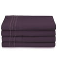 thumbnail image 4 of 6 Piece 1800 Collection Bed Sheet Set with Extra Pillowcases, Deep Pockets Fitted Sheet, 100% Soft Microfiber, Hypoallergenic, Cool & Breathable, California King, Eggplant, 4 of 4