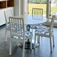 thumbnail image 5 of Kdxio Chair Seat Covers Icy Blue Snowflakes Print Chair Covers for Dining Room Square Washable Chair Protector Seat(Six Piece), 5 of 5