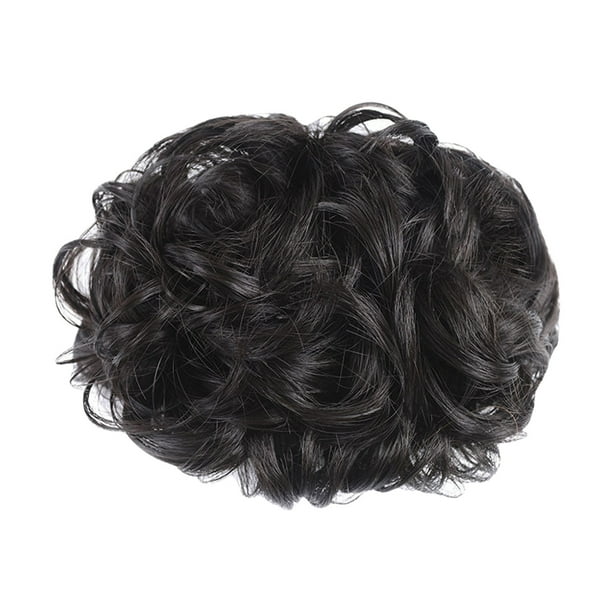 Peluca de mujer con clip para el cabello, anillo para el cabello en espiral, flor para tirar del cabello, clip para cabello corto y rizado, tipo capullo, anillo grande para el cabello, anillo para pel