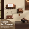 thumbnail image 6 of Rustic Key Holder Wall Mount for Home Decor \u Modern Key Hook with Sturdy Hooks & Floating Shelf \u Chic Wall Organizer for Entryway, Living Room, or Kitchen Decor(), 6 of 6