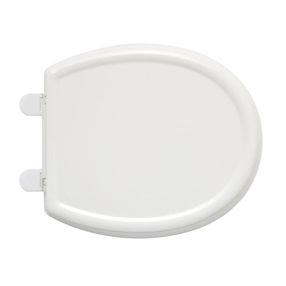 American Standard 5503B00BS.020 Round Slow Close White Plastic Toilet St Cadet 3 