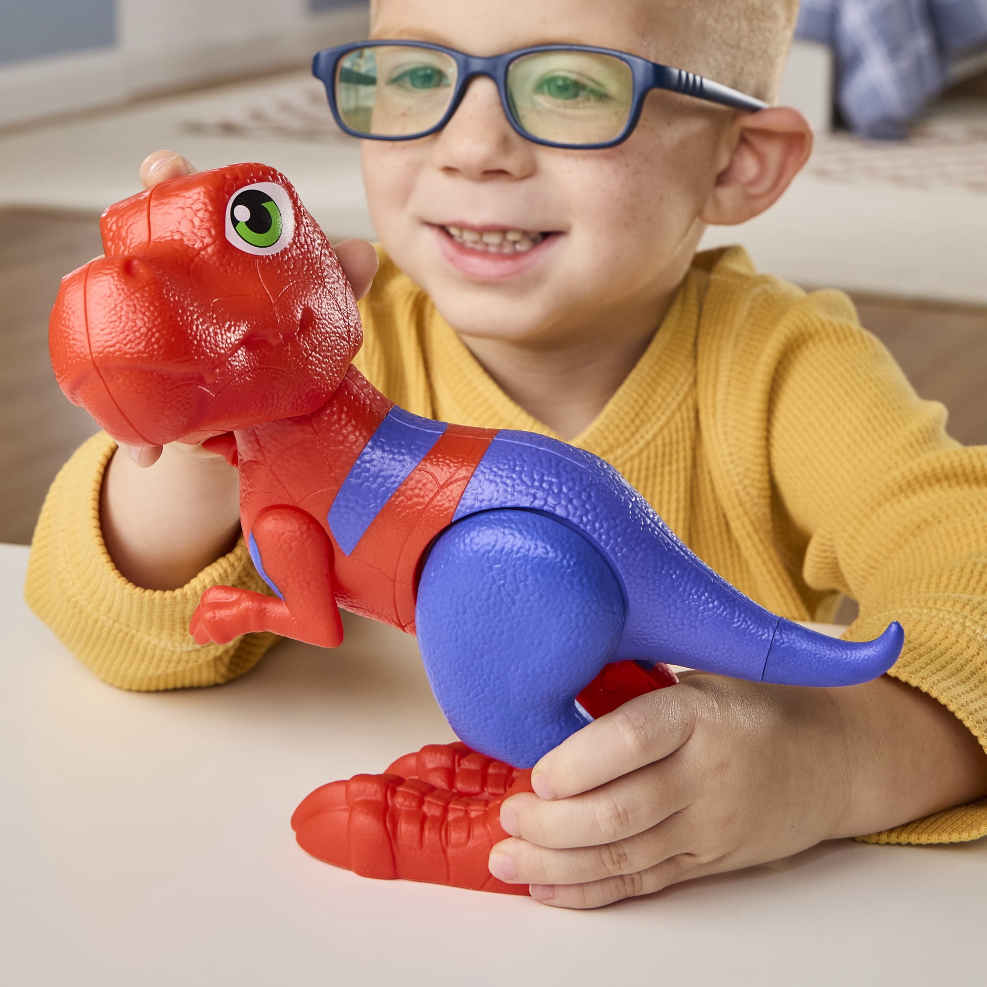Marvel Spidey and His Amazing Friends Spidey-Rex Dinosaur Toy, 9” Supersized Action Figure, Ages 3+