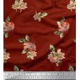 thumbnail image 1 of Soimoi Cotton Duck Fabric Leaves & Lily Floral Print Fabric by The Yard 42 Inch Wide, 1 of 3