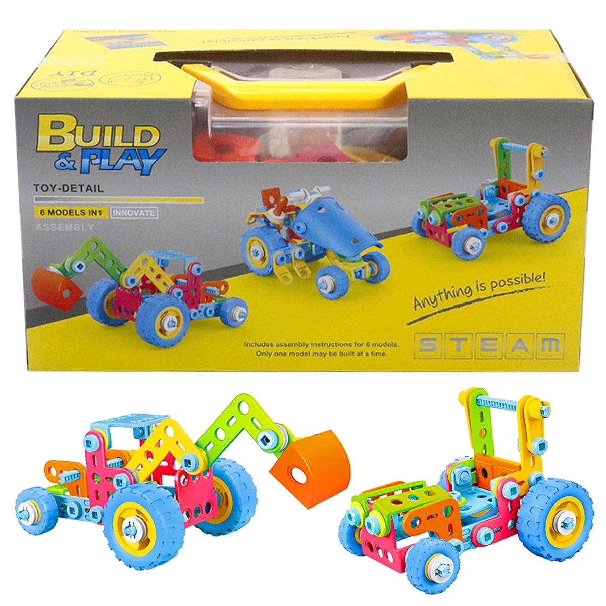 Kids Craft Kit Build & Paint Wooden Race Car for 4-8 Ages UNIH DIY Wooden Model Cars 3D Wooden Puzzle STEM Educational Building Project for Boys & Girls,3 in 1 Set