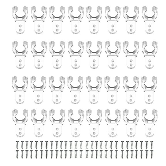50pcs Rope Light Clips Easy Installation Rope Light Mount Clips for Christmas Lights Outdoor String Lights and Neon Rope Lights (Screws Included)