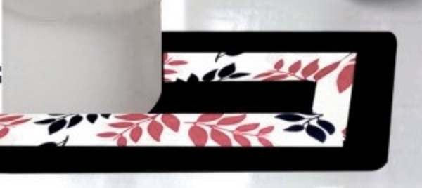Luxury Bathroom accessories set package includes: 2 rugs mat non slip, 1 shower curtain with 12 hooks and 4 piece ceramic accesories print design kadir black