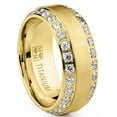 thumbnail image 1 of Bague Alliance pour Homme en Titane 1,75 Carat 8 mm Ton Or, 1 of 7