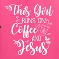 thumbnail image 5 of Wild Bobby This Girl Runs On Coffee And Jesus Inspirational/Christian Unisex Graphic Hoodie Sweatshirt, Neon Pink, Large, 5 of 5