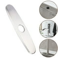 thumbnail image 4 of 1 Pcs Silver Faucet Plate Sink Hole Cover for Kitchen or Bathroom 10 Inch Stainless Steel Faucet Deck Plate Brushed Nickel, 4 of 9