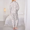 thumbnail image 6 of Goofa Cute Rabbit Printed Women’s 2 Piece Pajama Set Super,Pajamas Women's Long Sleeve Sleepwear Soft Button Down Loungewear Pjs Lounge Set Nightwear-Medium, 6 of 9