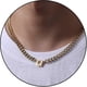 thumbnail image 1 of Initial A-z Cuban Link Chain Necklace For Boys Men Women Letter Pendant Stainless Steel 6.5mm 18+2 Inches Jewelry Gift-P-Gold-Product code 55479 Q Gold, 1 of 4