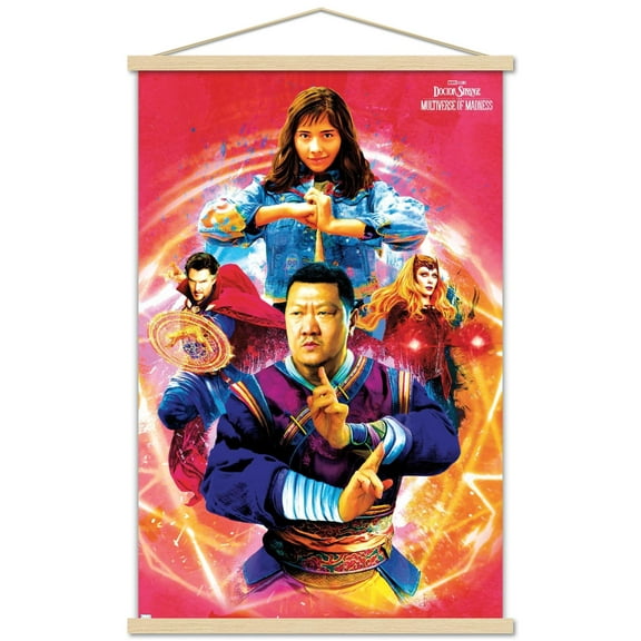 Marvel Doctor Strange in the Multiverse of Madness - Ensemble Wall Poster with Wooden Magnetic Frame, 22.375" x 34"
