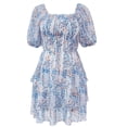 thumbnail image 2 of WILLBEST Robe Oneil Printemps et Automne Robe Décontractée Col Carré Jupe à Carreaux Mode Vacances Robe pour Femmes, 2 of 8