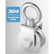 thumbnail image 2 of Polea giratoria Silent 304 Cojinete dúplex de acero inoxidable Desmontable Bloque de polea de rotación de 360 ​​​​grados, Sistema de polea de rueda de tracción de servicio pesado, 2 of 5