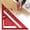 Red, variant on Carpenters Metric Imperial, Solid Aluminum Alloy Carpenter Measuring Triangle Ruler Protractor, Multipurpose Layout Marking Tool For Woodworking Framing Roofing Joiners DIY Construction,Black