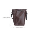 thumbnail image 2 of Sac de Rangement pour Appareil Photo Portable en Brun pour Voyage et Rangement en Cuir PU Durable Taille P, 2 of 8