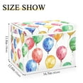 thumbnail image 3 of Balloons Storage Basket for Shelves Foldable Container Organizer for Organizing Toys Clothes Books with Handles, 3 of 7
