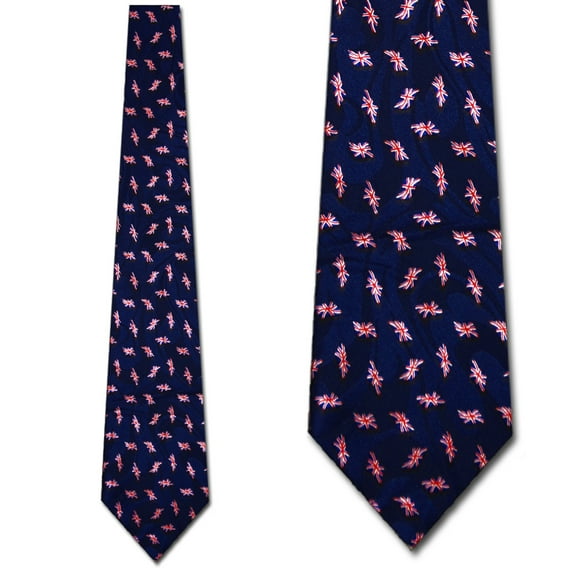 English Flag Pattern Necktie Mens Tie by Tieguys