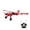 Red, variant on 1/22 Scale RC Fixed Wing Airplane, 2.4GHz 510mm Wingspan EPP One-Key Aerobatics RC Aircraft with 6G/3D Flight Modes, STOL Performance for Adults