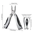 thumbnail image 2 of Xecvkr Large Multifunctional Foldable Mini Pliers Outdoor Portable Combination Tool Aluminum Car Climbing Repair Survival 6.1x5.4in 1pc, 2 of 4