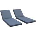 thumbnail image 2 of Outsunny 2-Piece Patio Chair Cushions with Back, 72" x 21" x 3" Replacement Cushions with Ties for Outdoor Lounge Chair, Sky Blue, 2 of 9