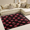 thumbnail image 2 of SKYSONIC Halloween Red Vampire Lips Lightweight Carpet Mats Area Soft Rugs Floor Mat Rug Home Decoration for Kids Room Living Room 63 x 48 inches, 2 of 6