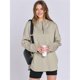 thumbnail image 5 of Sudadera con Capucha Oversize para Mujer, con Cremallera de un Cuarto, Estilo Túnica, Ideal para Otoño e Invierno Ropa y Elegante Caqui L, 5 of 10