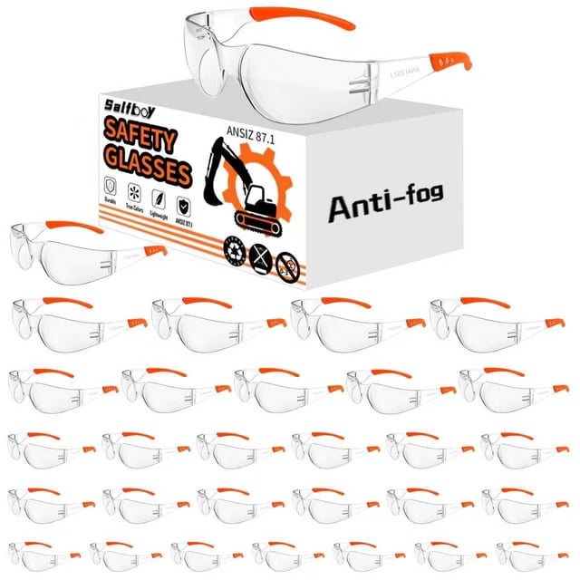 Gafas de seguridad Salfboy ANSI Z87.1 certificadas antivaho (30 unidades)