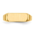 thumbnail image 3 of 14K Yellow Gold 5.5X13.5mm Closed Back Signet Ring (Size 6) Made In United States rs426, 3 of 4