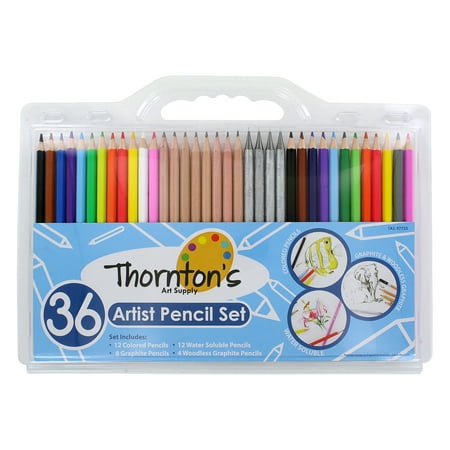 Thornton's Art Supply  36 Count Professional Hi-Quality Artist Colored Pencil (Best Quality Mechanical Pencil)