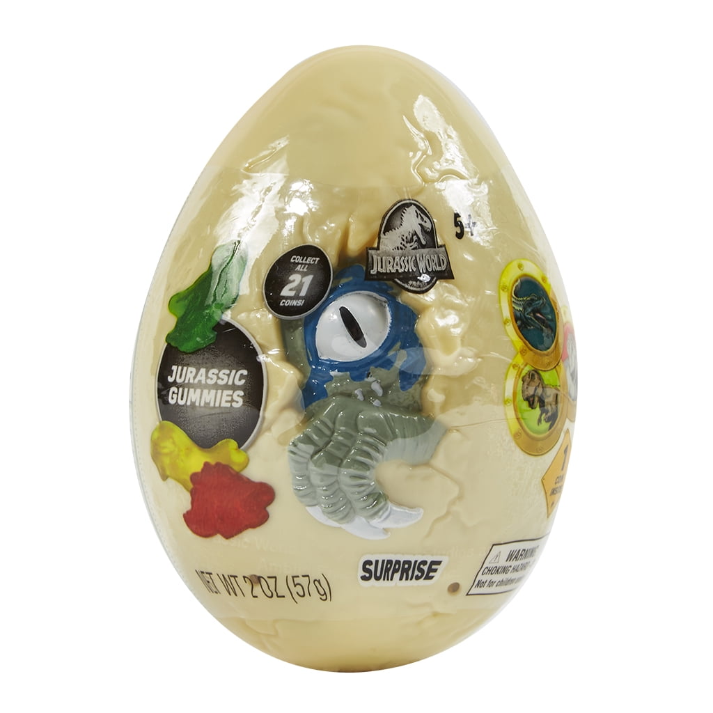 Frankford Jurassic World Surprise Egg with Coin and Gummy Candy, Everyday, 2oz