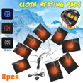 thumbnail image 4 of Electric Heating Pad USB 8-In-1 Heat Pad Clothes Jacket Pads Heater Sheet Electric Cloths Set for Outdoor Winter, 4 of 7