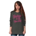 thumbnail image 3 of Cute Inspirational Motivation Alien Women's Long Sleeve T Shirt Brisco Brands 2X, 3 of 6