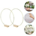thumbnail image 3 of 2 Sets Large Metal Floral Hoop Wreath with Wood Base Craft Hoop Rings for DIY Wedding Wreath, 3 of 7