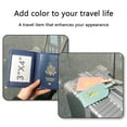 thumbnail image 4 of Luggage Tags and Passport Cover Set PU Leather Map Luggage Tags Suitcase Tags Passport Holder Travel Gift, 4 of 5