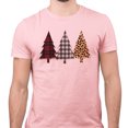 thumbnail image 2 of Plaid Print Christmas Trees Shirt Unisex Large Pink, 2 of 5