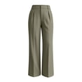 thumbnail image 4 of CQONEPT Dress Pans for Women Fashion Business Casual High Wasit Pant with Pockets Office Slacks Fall Trouser Dark Gray 2XL, 4 of 6