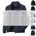 thumbnail image 3 of Jessboyy Mens Bomber Jackets Work Casual Stand Collar Zip up Windbreaker Jacket no Hood Golf Outdoor Going Out Blue,L, 3 of 8