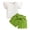 b28-Green, variant on KPOPLK Toddler Baby Girl Summer Clothes Funny Print Short Sleeve Top Short Casual Outfit 3 6 12 18 Month 2T 3T 4T(2-3 Years,Red)