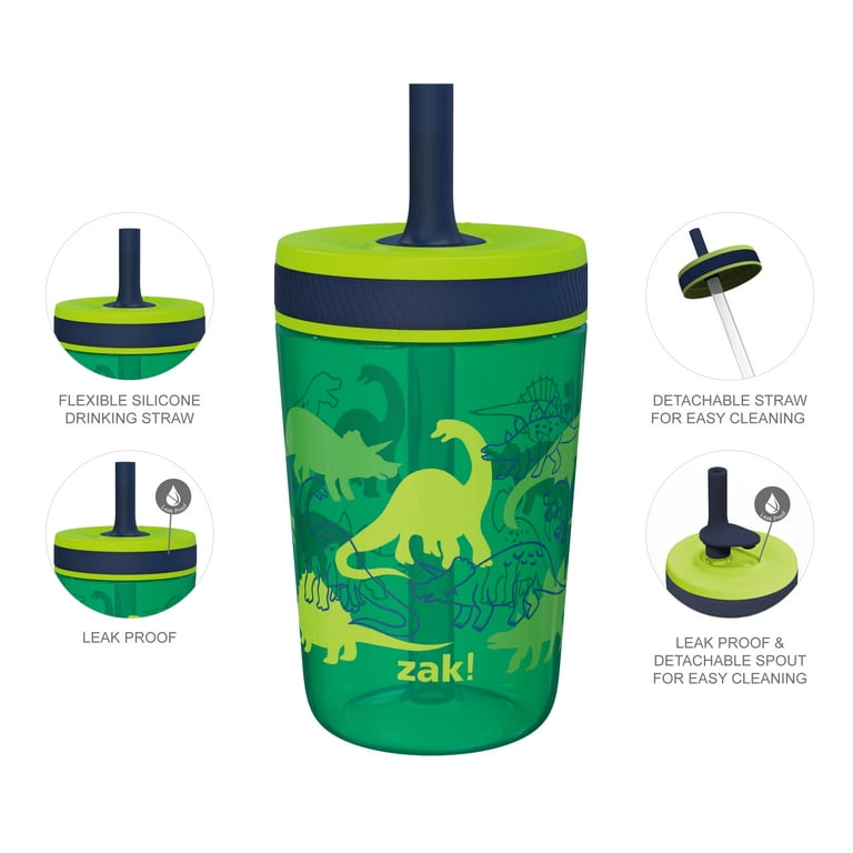 Zak Designs 15oz Blue's Clues Kelso Tumbler Set, Leak-Proof Screw-On Lid with Straw Made of Durable Plastic and Silicone, Perfect Bundle for Kids, 1