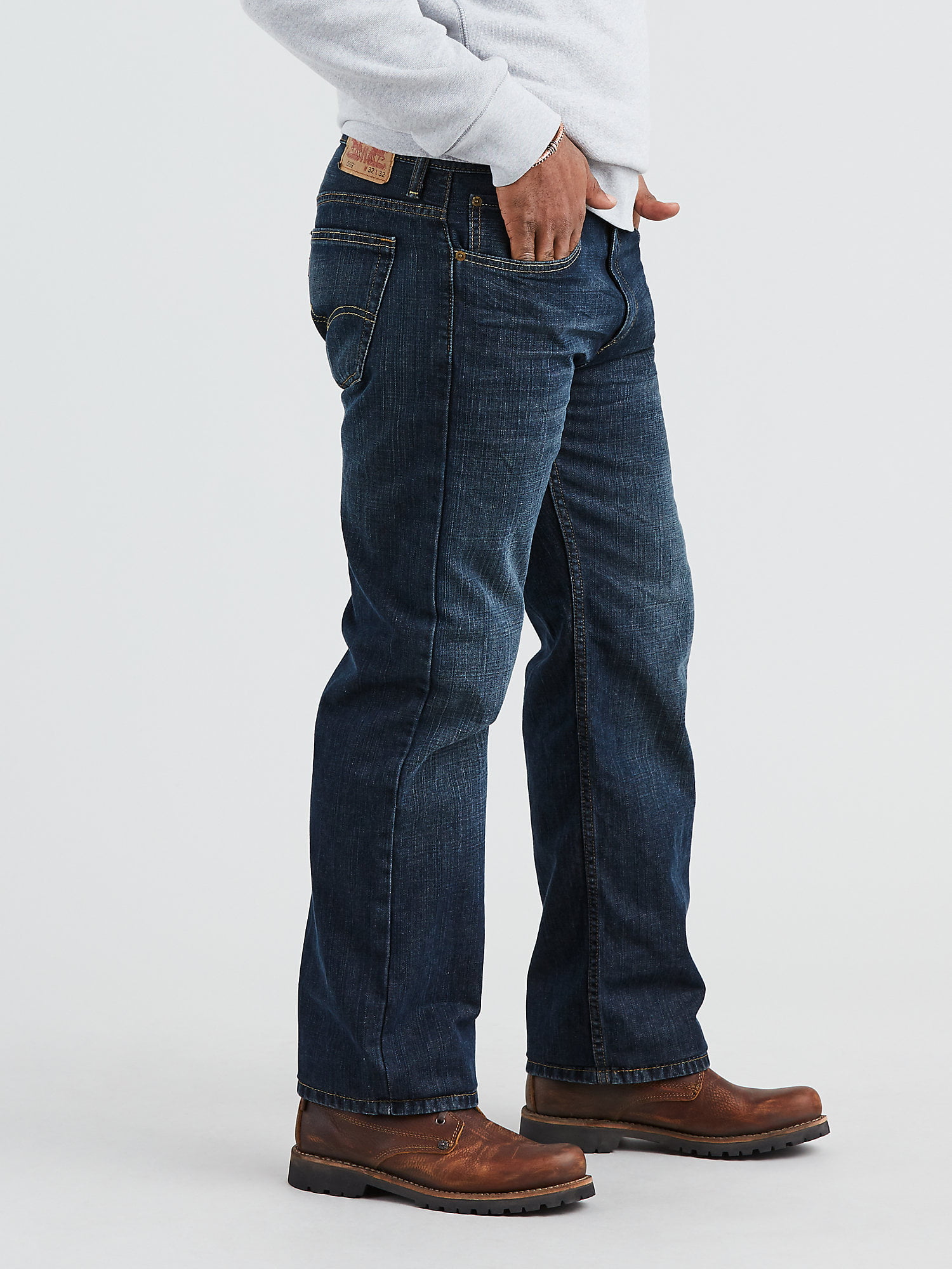 Levis 569 Jeans Mens 34x32 Blue Denim Cotton Straight Leg Loose