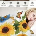 thumbnail image 3 of ONETECH Sunflower Blanket Sunflower Gifts for Women Throw Blanket,Sunflower Gifts Bedding Decor White Throw Blanket,Sunflower Stuff Decorations Warm Soft Sherpa Thick Blanket for Bed Sofa Office, 3 of 6